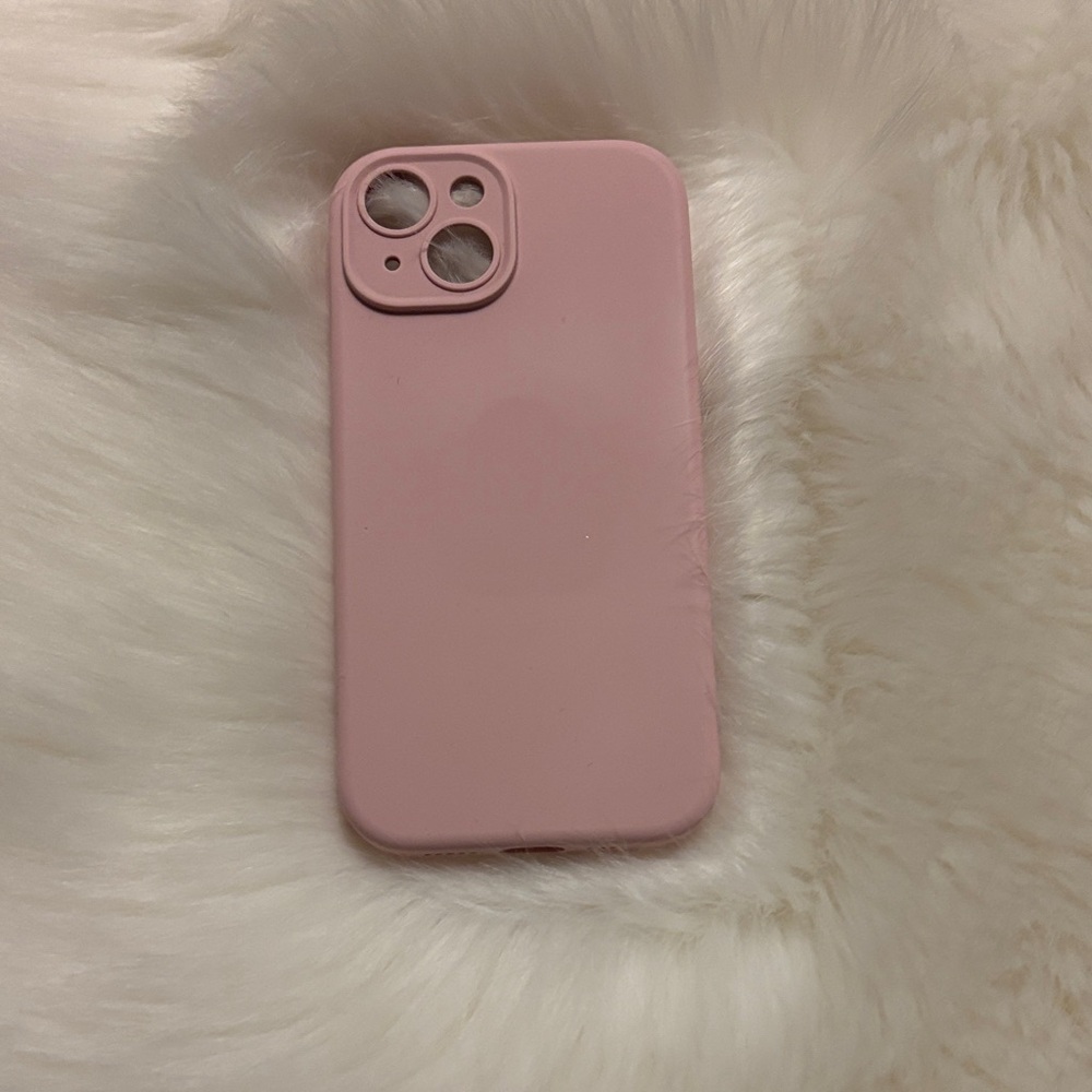 Pink Silicone Phone Case for IPhone 15